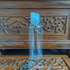In stock: 150ml, <b>200ml</b>, 500ml transparent plastic <b>bottles</b> with caps for cosmetic lotions and emulsions (petal-sized). - Product Image 3