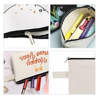 Bolsa de Lona con Cierre de Cremallera, Bolsa con Logotipo Personalizado para Archivos de Oficina, Documentos, Almacenamiento de Cosméticos