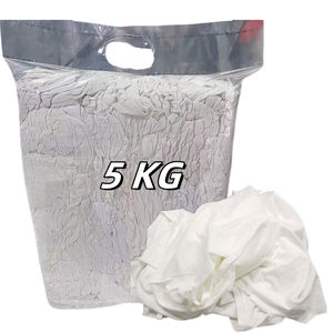 カット済みの白い綿布、工業用清掃用綿布、高吸収性の白い綿布、白いTシャツの布 - Product Image 1