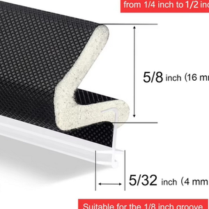 Bande d'étanchéité pour porte et fenêtre en mousse PU, type fente, pour porte coulissante, porte en bois, réduction du bruit - Product Image 1