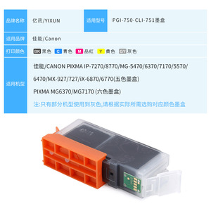 Canon Compatible Ink Cartridge PGI-750XL For MG7170 7270 8770 MG5470 6370 5570 6470 Digital Printing - Product Image 5