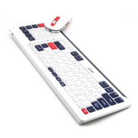Combo de teclado y mouse ultrafino, inalámbrico, resistente al agua, con retroiluminación RGB, 2,4 GHz y Bluetooth, diseño ergon