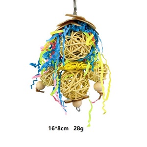 Nieuwe Vogel Grote Papegaai Speelgoed Natuurlijke Houten Blokken Vogel Kauwen Shred Foerageerspeelgoed - Product Image 2