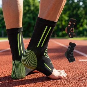 Adjustable Ultrathin Tight <b>Compression</b> Ankle Support Brace Sleeve Neoprene Breathable Unisex Foot Joint Sprain Protection Buckle - Product Image 1