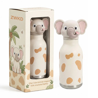 Botella de Agua Infantil de Acero Inoxidable 304 con Recubrimiento de Cobre, 20 oz, con Pajita de Animales, Antiderrames, Libre de BPA, Regalo Personalizado con Logotipo OEM