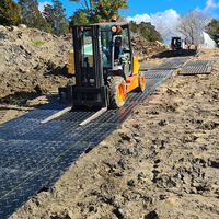 Tapis de protection du sol en HDPE 4x8, taille standard pour chantier de construction, couverture temporaire de route, découpe CNC, surface texturée