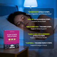 LIFEWORTH Bandes buccales naturelles à dissolution rapide pour favoriser le sommeil avec 5 mg de mélatonine, racine de valériane, L-théanine et vitamine B6