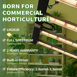 ไฟปลูกต้นไม้ LED 400W สเปกตรัมเต็มรูปแบบ วัสดุอะลูมิเนียม ประสิทธิภาพสูง PPFD สำหรับการเจริญเติบโตและการออกดอกของพืช - Product Image 6