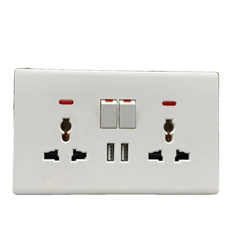 Gold 86 * 86 British USB wall socket