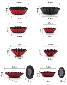 Mini moule à tarte ovale antiadhésif prêt à l'emploi en acier au carbone pour la cuisson de tartelettes et de tartes Outil de cuisson réutilisable - Product Image 3