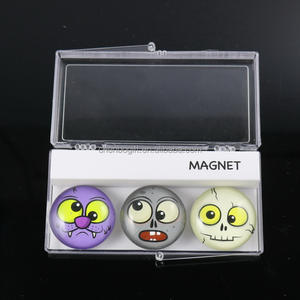 Set hadiah promosi magnet kubah kaca 3D desain Anda dicetak kaca kristal 6 buah Per Set kotak hadiah elegan Medium termasuk - Product Image 3