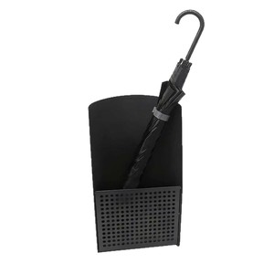 Porte-parapluies mural Jinsheng noir, design moderne, pour hall d'hôtel, solution de rangement - Product Image 2