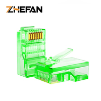 ZHEFAN Meilleur Prix Connecteurs Modulaires Ethernet RJ45 Câble Réseau Cat6 Cat6a UTP 8P8C Prises Colorées Non Blindées Boîte de 100 Pièces