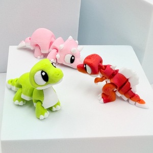 3D-Gedruckte Dinosaurier-Tierfiguren Set Mini-Tiere 3D-Gedruckte Spielzeuge Niedliche Bewegliche Flexible Figuren Fidget-Spielzeuge für Partys - Product Image 6