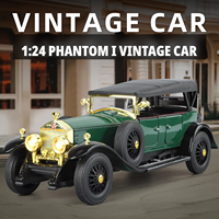 Modèle de voiture classique Phantom Generation à l'échelle 1/24 en alliage, pièce décorative de collection avec son et lumières, fonction de recul
