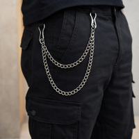 Cadenas de Acero Inoxidable Personalizadas de Fábrica para Bolsillos de Pantalones, Productos de Acero Titanio para Bolsos y Ropa, Servicio Personalizado con Recubrimiento PVD