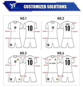 Veste de football personnalisée en polyester/coton, impression par transfert thermique, respirante, séchage rapide, nom et numéros d'équipe personnalisés, unisexe - Product Image 3
