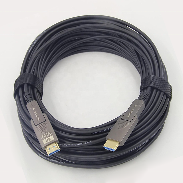 8K AOC Gold Plated Removable Ultra High Speed HDTV AOC2.1 Cable PVC Jacket Active Audio for Microphone & Monitor