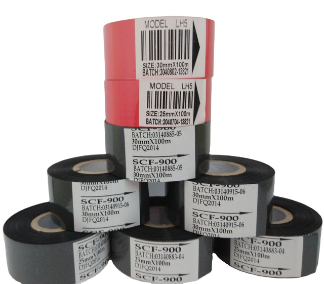 High Quality 30mm*100m Black Thermal Transfer Ribbon Color Coding Foil for Stamping