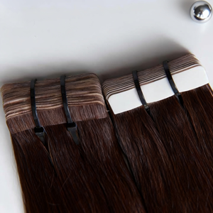 New Chất lượng cao dải dài phần mở rộng tóc băng Remy con người tự nhiên vô hình đôi rút ra thẳng xử lý hóa học không có - Product Image 3