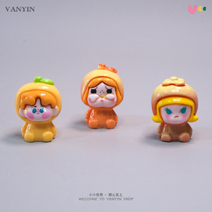 <span class=keywords><strong>Moda</strong></span> in miniatura colorata piangendo Baby Doll 3d Mini figurina ragazza ciondolo coniglio per bambini porta fortuna giocattolo - Product Image 4