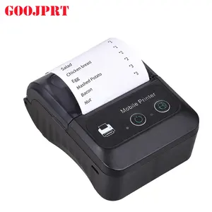 Printer Mini 58mm untuk ponsel, printer termal portabel tanda terima dan tiket