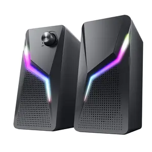 Gaming Wire RGB Light Speakers Set For Pc Computer