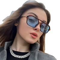 Lunettes de soleil vintage carrées punk steampunk petites lunettes de soleil pour hommes femmes lunettes rétro