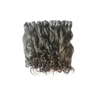 Extensão tranças para cabelo, 100 humano remy frisado trama tranças para africano loira humana cabelo natural onda