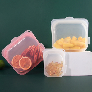 Amazon Top Seller Platinum Food Grade Reusable Silicone Food Storage Bag Set