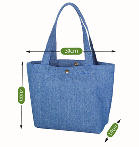 Eco Reciclado Moda Denim Bolsas DE LA COMPRA Tela Comestibles Jean Tote <span class=keywords><strong>Shopper</strong></span> Bolsas Denim Tote <span class=keywords><strong>Bag</strong></span> - Product Image 4