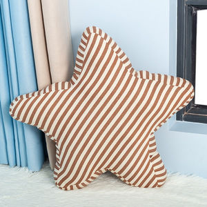 Striped Star <b>Throw</b> <b>Pillow</b> Cotton With Insert Decorative Cushion For Home Bedroom - Product Image 3