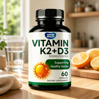 Capsules de Vitamine D3 et K2 en Gélules Souples en Gros (OEM/ODM) avec Complexe de Vitamines et Suppléments