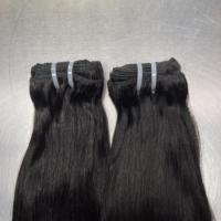 Extensions de cheveux humains vierges brésiliens lisses, super double drawn, haute élasticité, qualité 12A, noir naturel, marque DKL, livraison gratuite