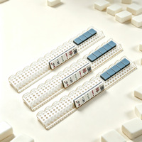 U.Fun Règle de Mahjong en Acrylique Motif Bambou en Forme de U 20 Pouces Édition Limitée Noël 4 Joueurs Style Américain Élargie