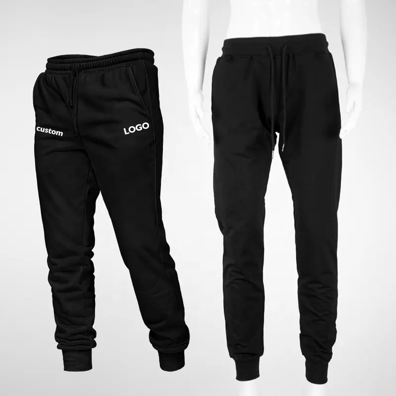 Wholesale Blank Sweatpants Quality Men's Sweatpants with Pockets Custom Logo Black Men's Jogging Sweatpants