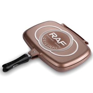 RAF doppio lato Non aderente teglia griglia padella per arrostire la frittura e la cottura con bordo sigillato e manico resistente al calore - Product Image 4