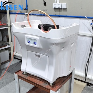Lavabo Portátil para Salón de Belleza Kisen con Tanque de Agua de 50L y Tanque de Residuos de 25L, Mueble de Salón con Altura Ajustable para Lavar el Cabello - Product Image 5
