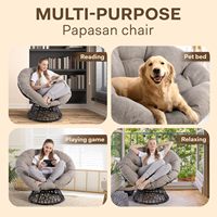 Vente en Gros de Mobilier de Jardin Patio Balcon Osier Papasan Plastique Rotin Loisirs Relaxant Repos Chaise Ronde avec Coussin