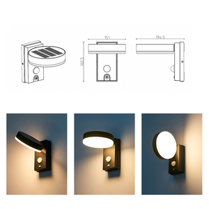 Thiết kế mới dẫn ngoài trời đèn năng lượng mặt trời ánh sáng An Ninh với cảm biến chuyển động - Product Image 4