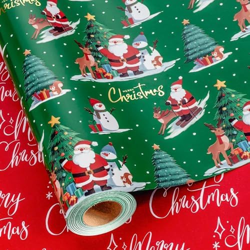 Green Santa Skiing