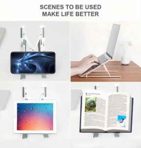 Support vertical pour ordinateur portable en métal réglable sur 7 niveaux, support maximum pour ordinateur portable de 15,6 pouces, nouveau support de bureau pour ordinateur portable - Product Image 3