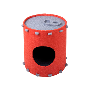 Lit-caverne pour chat de grande taille – Feutre polyester pliable, abri insonorisé pour chatons et animaux de compagnie - Product Image 1