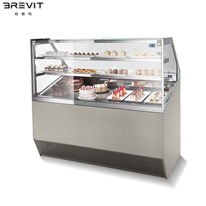 Vitrine Réfrigérée à Gâteaux 2 Niveaux Arc, Refroidie par Air, Porte Vitrée, Éclairage LED, Anti-Buée, Idéale pour Climat Froid - Product Image 5
