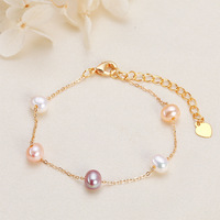 Bracelet HECATE Ciel Étoilé Perle Mabe pour Femme, Luxe Léger, Mode Niche, Grade AA, Plaqué Or 18K, Simple, 5.5-6MM, Bijou à Porter au Poignet