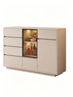 Minimalistisches Massivholz-Sideboard Wandschrank Buffetschrank für Esszimmer und Wohnzimmer Umweltfreundlich Anpassbar