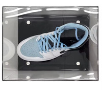 Boîte de présentation en acrylique transparent durable, étui de rangement résistant aux UV pour baskets, idéal pour la collection, l'affichage à la maison