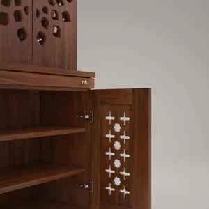 หิ้งบูชาไม้แกะสลัก CNC ระดับพรีเมียมสำหรับบ้าน ดีไซน์หรูหรา พร้อมแผงตกแต่งอย่างประณีต โครงสร้างแข็งแรง และมีพื้นที่กว้างขวาง - Product Image 5