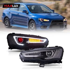 Faro delantero LED Fortis Hatchback Lancer faros delanteros Sequentail Demon Eyes para Galant/Lancer <span class=keywords><strong>EVO</strong></span> EX 2008-2017 - Product Image 1
