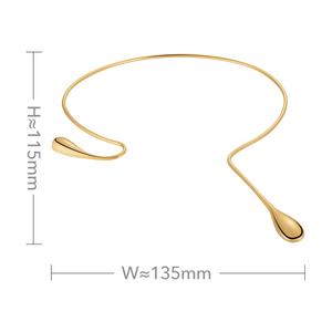 Collar de Latón chapado en oro de 18K para mujer, gargantilla de gota de agua, accesorios de fiesta, collares P223317 - Product Image 2